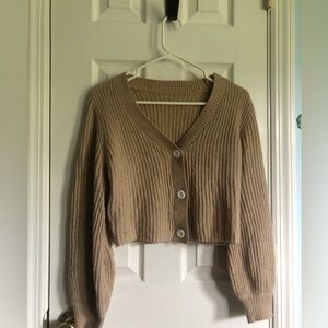 Brown cropped Cardigan Size S